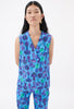 Sci-Fi Plants Italian Cotton Popeline Bluse, postcard blue from ODEEH
