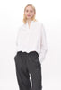 Italian Cotton Popeline Bluse, White from ODEEH
