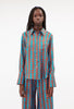 Mini Drapings Bluse, Turquoise from ODEEH