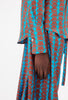 Mini Drapings Bluse, Turquoise from ODEEH
