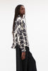 Silk Drapings Bluse, Black White from ODEEH