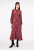Ribbon Zig Zag Kleid, Rusty Red from ODEEH