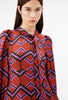 Ribbon Zig Zag Kleid, Rusty Red from ODEEH