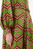 Ribbon Zig Zag Kleid, Grass Green from ODEEH