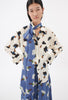 Palm Trees Crepe de Chine Schal, Dark Cobalt from ODEEH