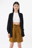 Cotton Boucle Cardigan, Jet Black from ODEEH