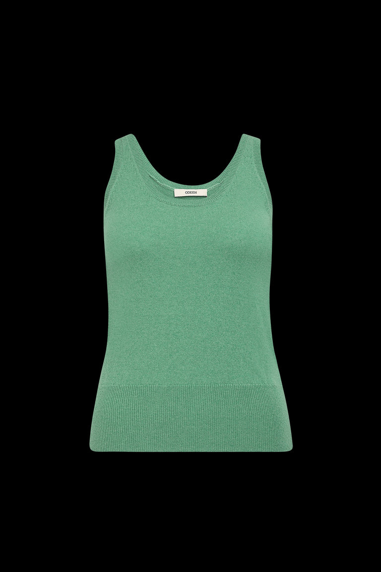 Odeeh Light Cashmere Top, Mermaid Green