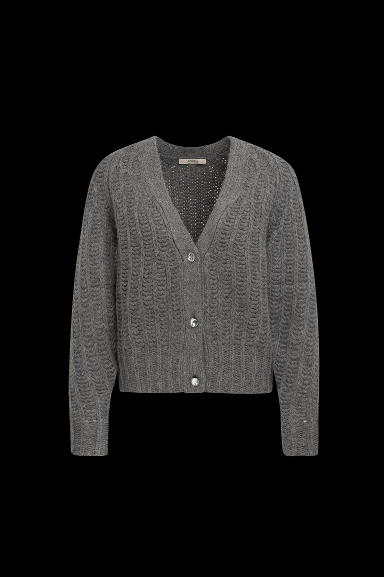 Odeeh Cashair Cardigan, Heather Grey