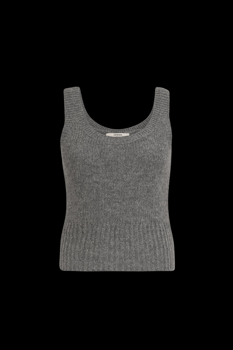 Odeeh Cashair Top, Heather Grey