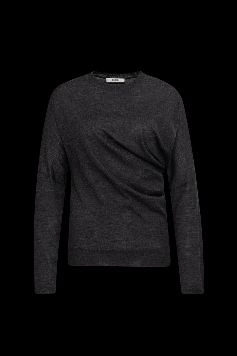 Odeeh Merino Extrafine Pullover, Charcoal