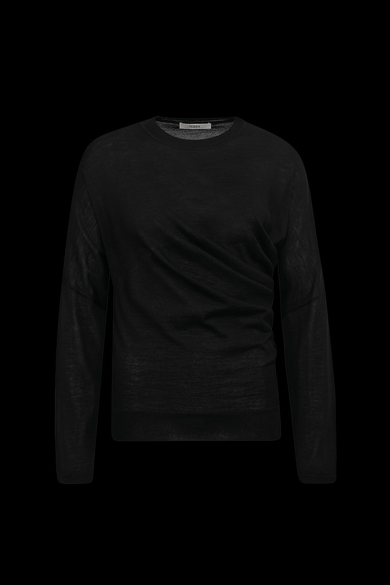 Odeeh Merino Extrafine Pullover, Jet Black