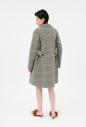 Glencheck Double Face Mantel, Black White from ODEEH 