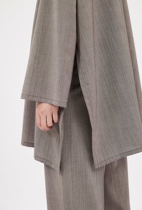 Light Weight Wool Mantel, Taupe from ODEEH 