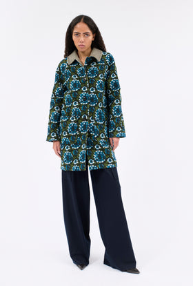 TERRY JACQUARD Mantel, Dark Peacock from ODEEH 