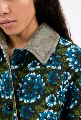 TERRY JACQUARD Mantel, Dark Peacock from ODEEH 