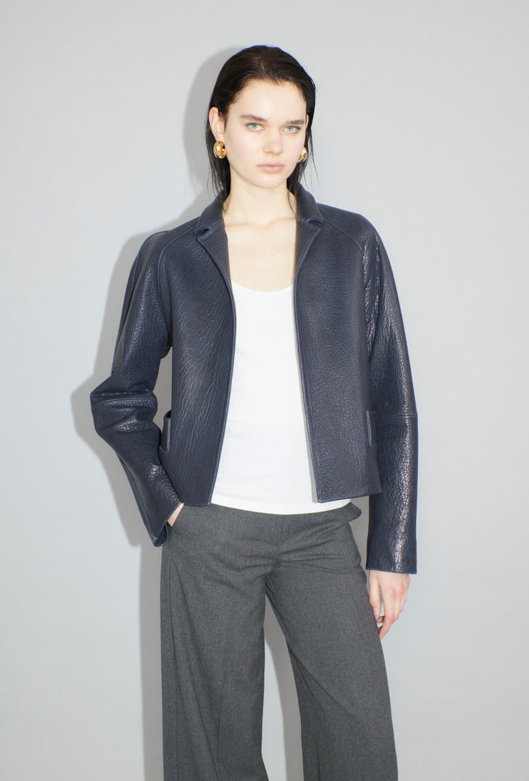 Odeeh Grainy Lamb Nappa Jacke, Nightflight