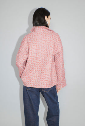 Bouclé Tweed Jacket, Dahlia from ODEEH 