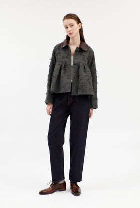 DESTRUCTED JACQUARD Jacke, Iron from ODEEH 