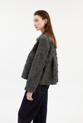 DESTRUCTED JACQUARD Jacke, Iron from ODEEH 