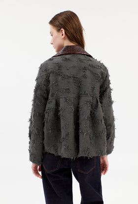 DESTRUCTED JACQUARD Jacke, Iron from ODEEH 