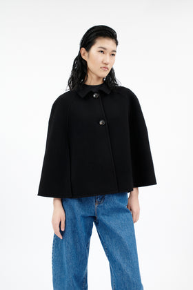 Spongy Double Face Cape, Jet Black from ODEEH 