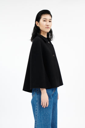 Spongy Double Face Cape, Jet Black from ODEEH 