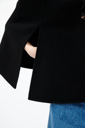 Spongy Double Face Cape, Jet Black from ODEEH 