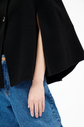 Spongy Double Face Cape, Jet Black from ODEEH 