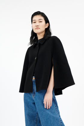 Spongy Double Face Cape, Jet Black from ODEEH 