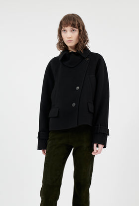 Spongy Double Face Jacke, Jet Black from ODEEH 