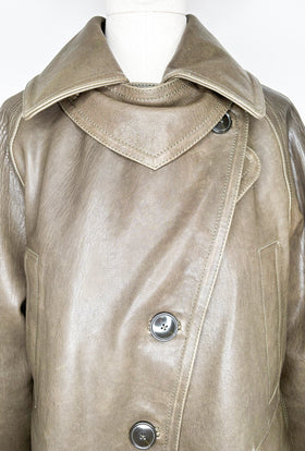 Lamb Nappa Vegetal Washed Jacke, Dark Olive from ODEEH 