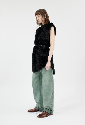 Tigrado Sheep Fell Weste, Jet Black from ODEEH 