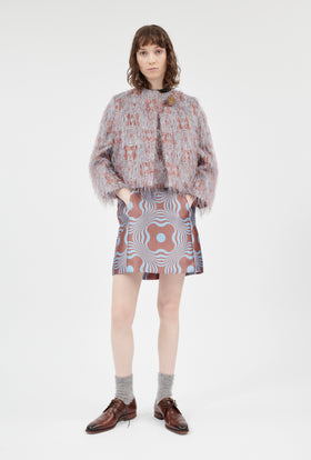 Op-Art Fringes Jacke, Nordic Blue from ODEEH 