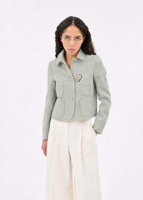 Double Face Coat, Marble Red from ODEEH 
