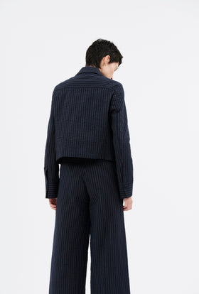 Organdi Stripe Jacket, Ink from ODEEH 