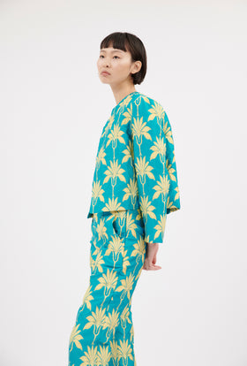 Matelassè Palms Jacke, Bright Emerald from ODEEH 