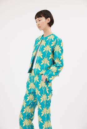 Matelassè Palms Jacke, Bright Emerald from ODEEH 