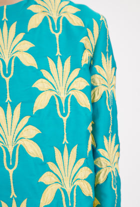 Matelassè Palms Jacke, Bright Emerald from ODEEH 