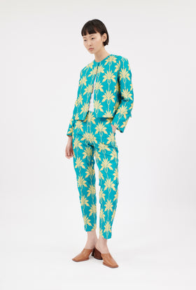 Matelassè Palms Jacke, Bright Emerald from ODEEH 