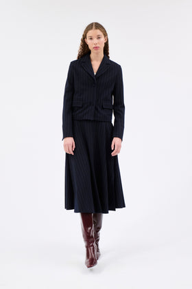 FLANNEL PIN STRIPE Jacke, Navy from ODEEH 