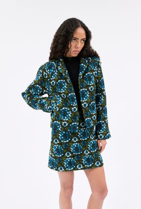 TERRY JACQUARD Jacke, Dark Peacock from ODEEH 