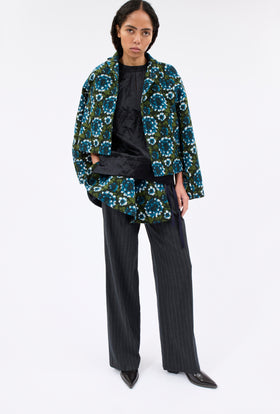 TERRY JACQUARD Jacke, Dark Peacock from ODEEH 