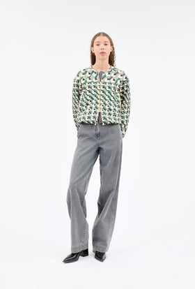 CRESCENTS & LINES Jacke, Dark Emerald from ODEEH 