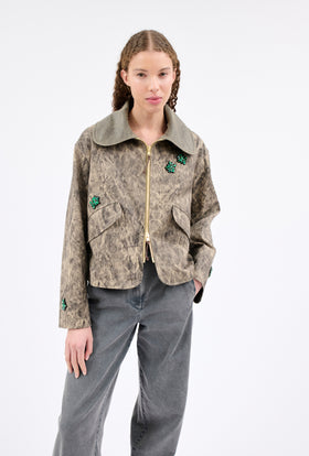 PHOTO PRINT Jacke, Taupe from ODEEH 