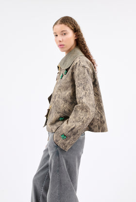 PHOTO PRINT Jacke, Taupe from ODEEH 