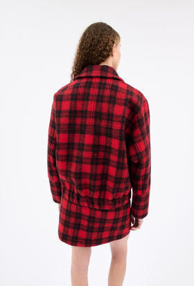 Felted Tartan Jacke, Paprika from ODEEH 