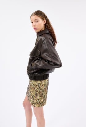 Grainy Lamb Nappa Jacke, Umbra from ODEEH 