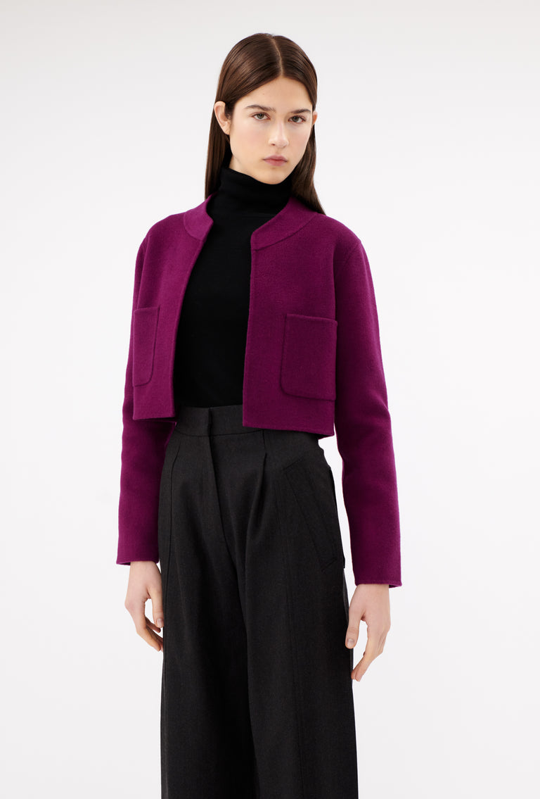 Odeeh Double Face Cashmere-Wool Jacke, Cyclamen