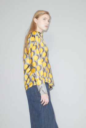 Double Dot Bluse, Golden Yellow from ODEEH 