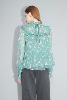 Mini Poodles Bluse, Sea Green from ODEEH 